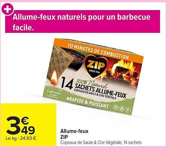 Allume-feux naturels pour un barbecue facile.