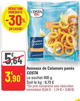 Anneaux de Calamars panés COSTA