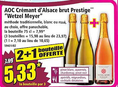 AOC Crémant d’Alsace brut Prestige** "Wetzel Meyer"