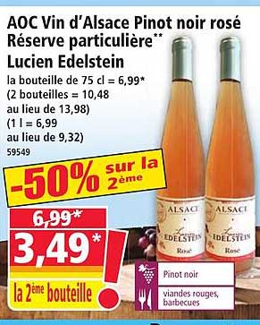 AOC Vin d’Alsace Pinot noir rosé Réserve particulière** Lucien Edelstein