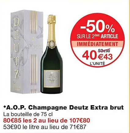 A.O.P. Champagne Deutz Extra brut