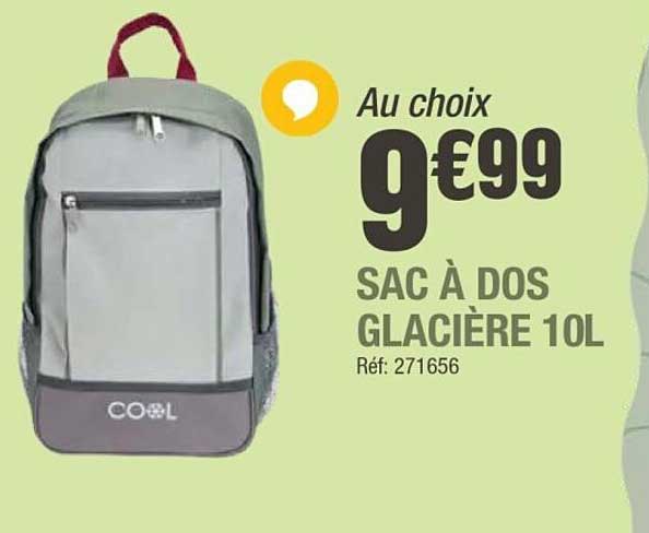 Au choix 9€99 SAC À DOS GLACIÈRE 10L Réf: 271656