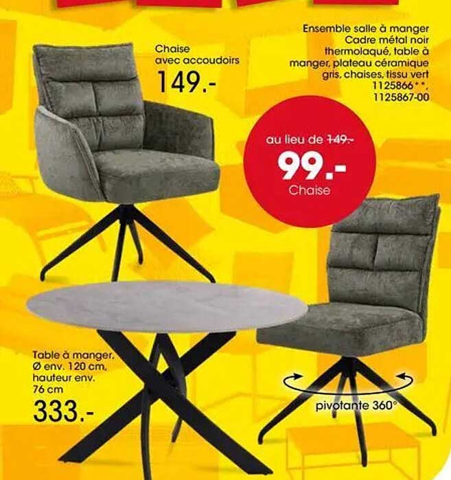 au lieu de 149.- 99.- Chaise