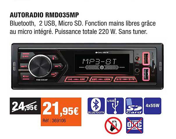 AUTORADIO RMD035MP