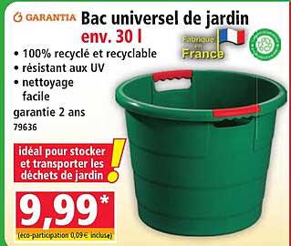 Bac universel de jardin env. 30 l