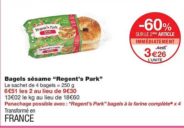 Bagels sésame “Regent’s Park”