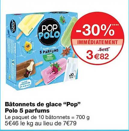 Bâtonnets de glace “Pop” Polo 5 parfums