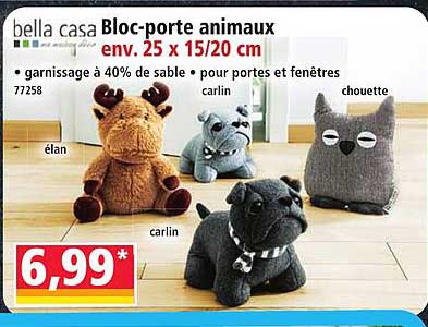 bella casa Bloc-porte animaux env. 25 x 15/20 cm