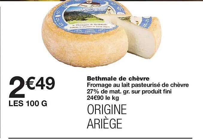 Bethmale de chèvre