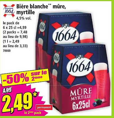 Bière blanche** mûre, myrtille