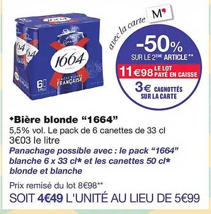 BIERE BLONDE “1664”