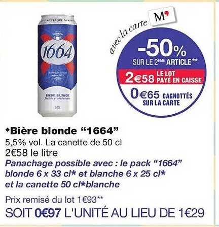 Bière blonde “1664”