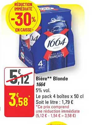 Bière** Blonde 1664