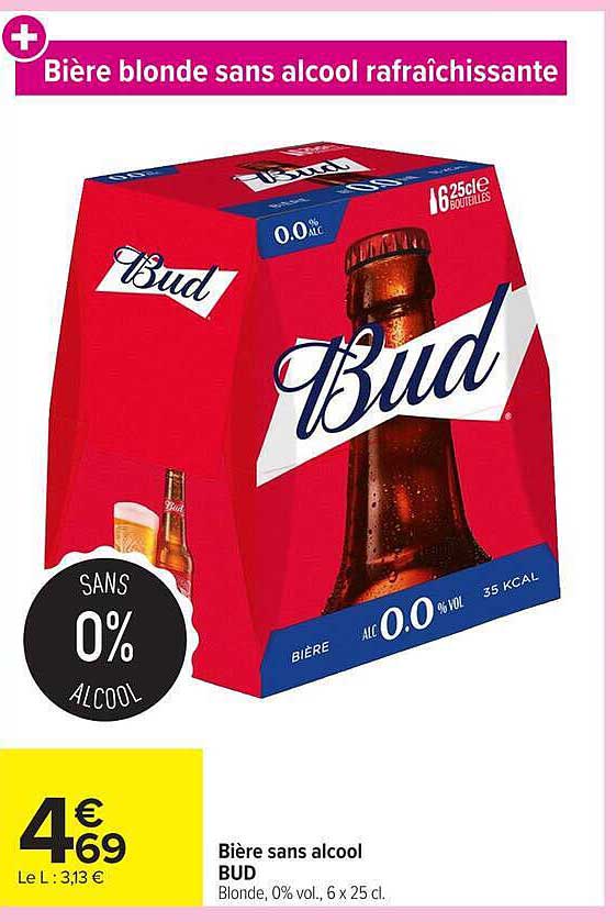 Bière blonde sans alcool rafraîchissante
