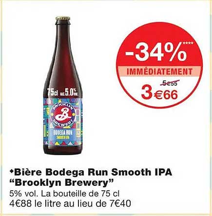 Bière Bodega Run Smooth IPA “Brooklyn Brewery”