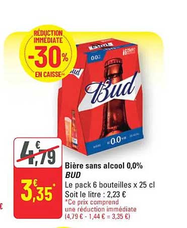 Bière sans alcool 0,0% BUD