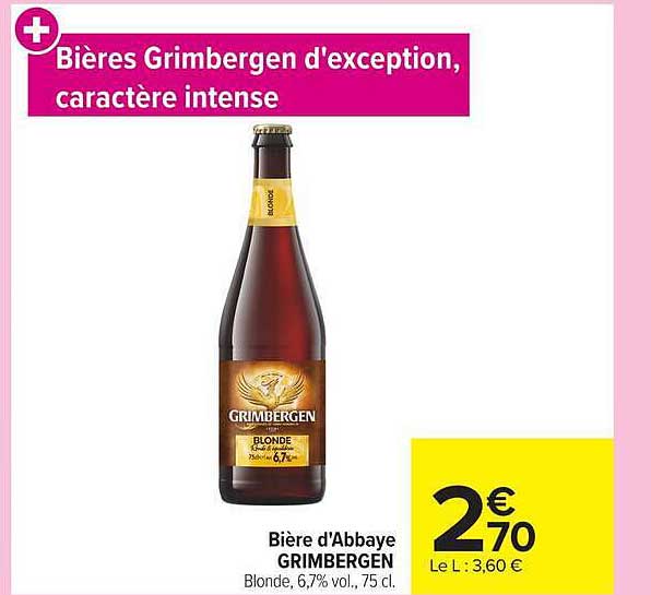 Bières Grimbergen d'exception, caractère intense
