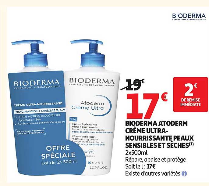 BIODERMA ATODERM CRÈME ULTRA-NOURRISSANTE PEAUX SENSIBLES ET SÈCHES