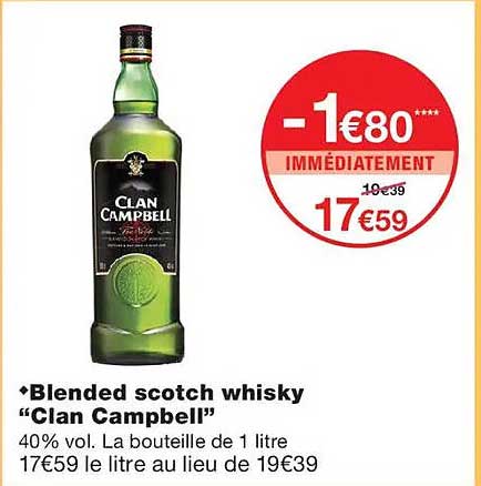 Blended scotch whisky “Clan Campbell”