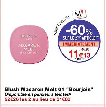 Blush Macaron Melt 01 “Bourjois”