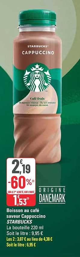 Boisson au café saveur Cappuccino STARBUCKS