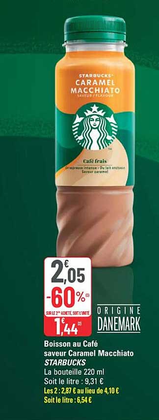 Boisson au Café saveur Caramel Macchiato STARBUCKS