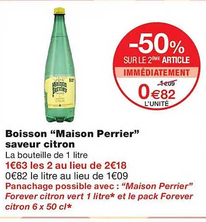Boisson “Maison Perrier” saveur citron