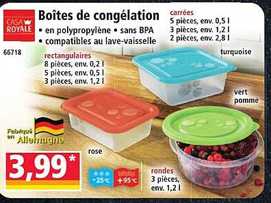 Boîtes de congélation