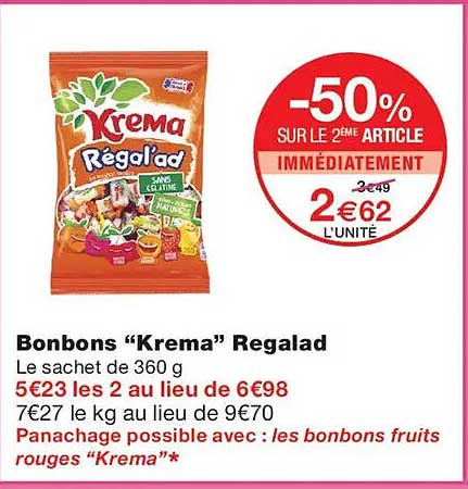Bonbons “Krema” Regal’ad