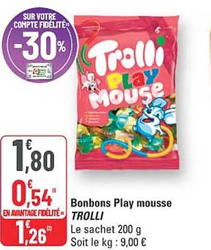 Bonbons Play mousse TROLLI