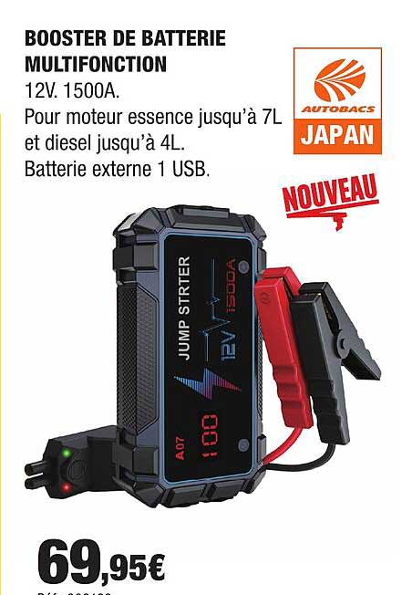 BOOSTER DE BATTERIE MULTIFONCTION