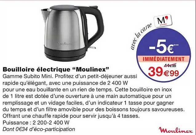 Bouilloire électrique “Moulinex”