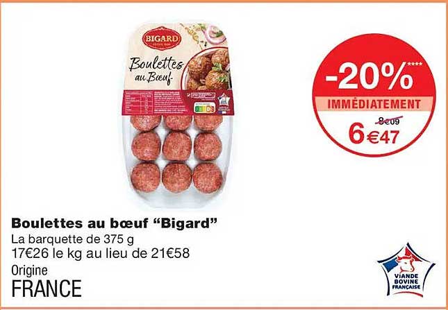 Boulettes au bœuf “Bigard”