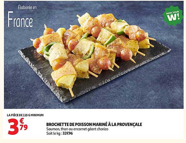 BROCHETTE DE POISSON MARINÉ À LA PROVENCALE