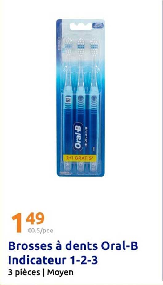 Brosses à dents Oral-B Indicateur 1-2-3