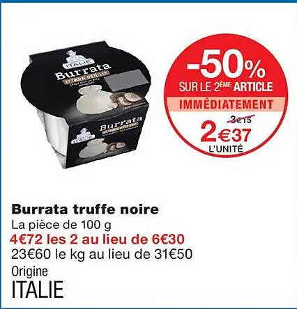 Burrata truffe noire