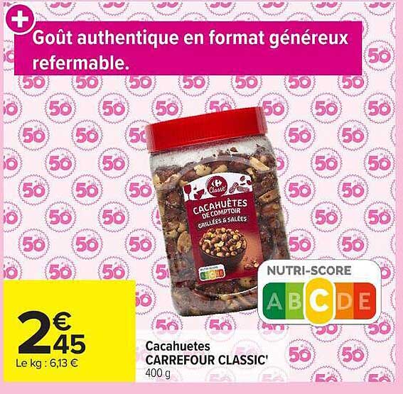 Cacahuetes CARREFOUR CLASSIC' 400 g