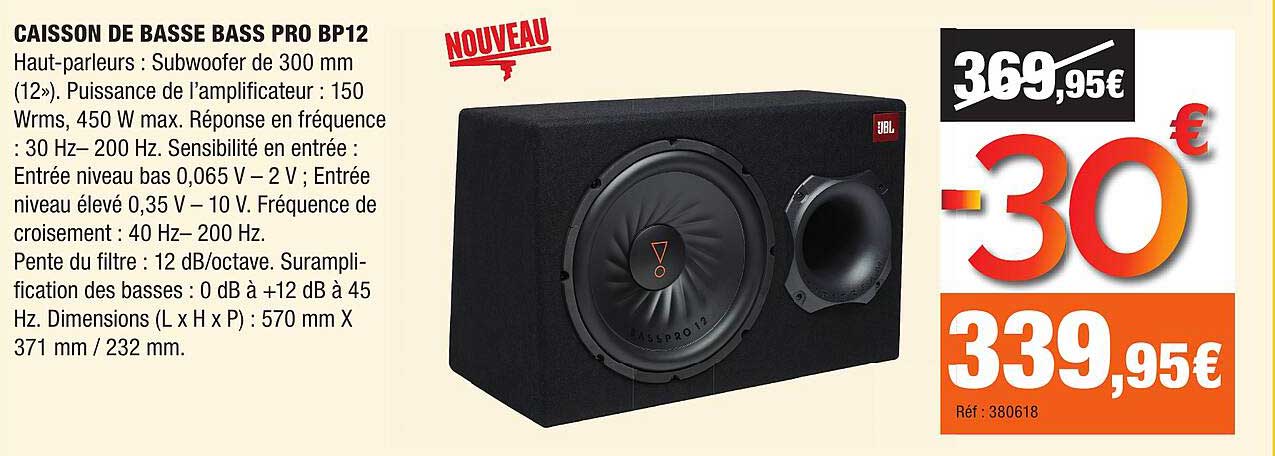 CAISSON DE BASSE BASS PRO BP12