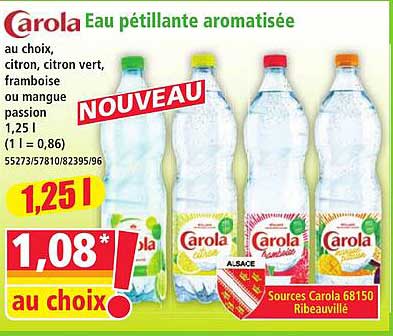 Carola Eau pétillante aromatisée