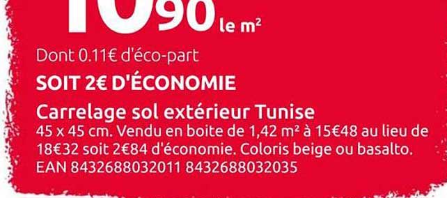 Carrelage sol extérieur Tunise