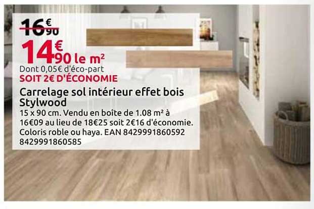 Carrelage sol intérieur effet bois Stylwood
