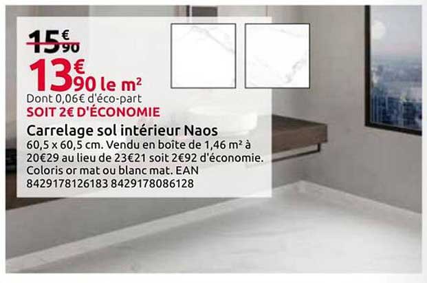 Carrelage sol intérieur Naos