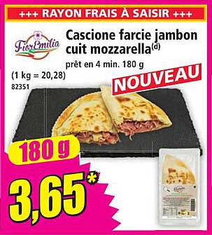 Cascione farcie jambon cuit mozzarella(d)
