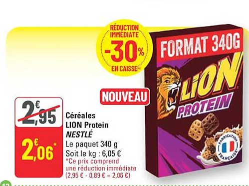 Céréales LION Protein NESTLÉ