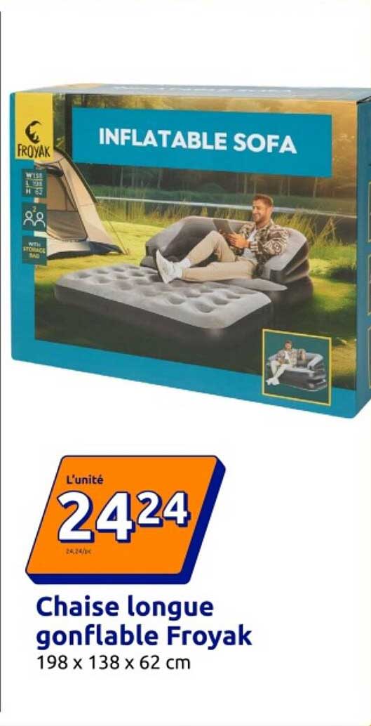 Chaise longue gonflable Froyak