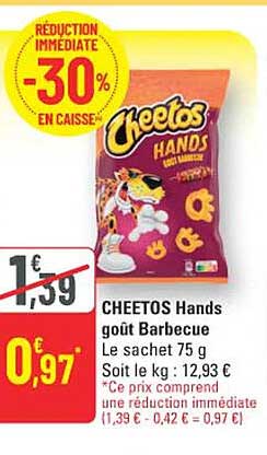 CHEETOS Hands goût Barbecue