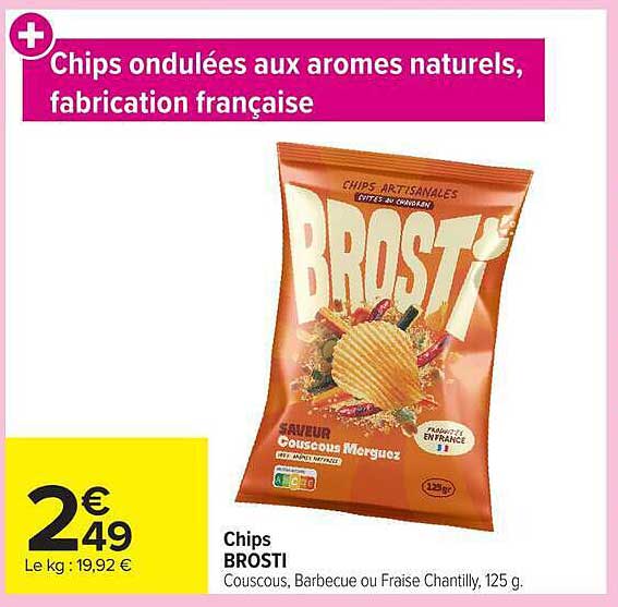 Chips ondulées aux arômes naturels, fabrication française