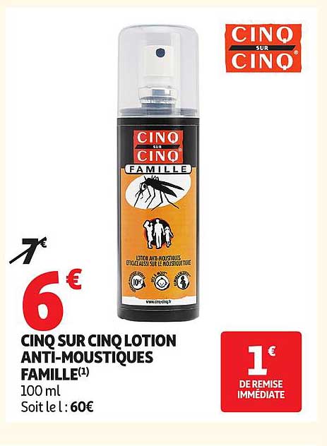 CINQ SUR CINQ LOTION ANTI-MOUSTIQUES FAMILLE(1)