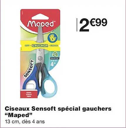 Ciseaux Sensoft spécial gauchers “Maped”