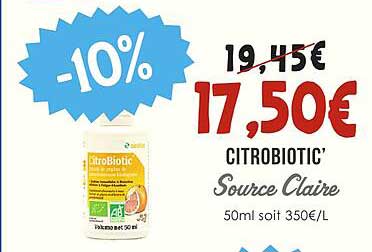 CITROBIOTIC' Source Claire 50ml soit 350€/L